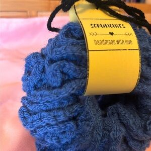 Blue Handmade Scrunchie